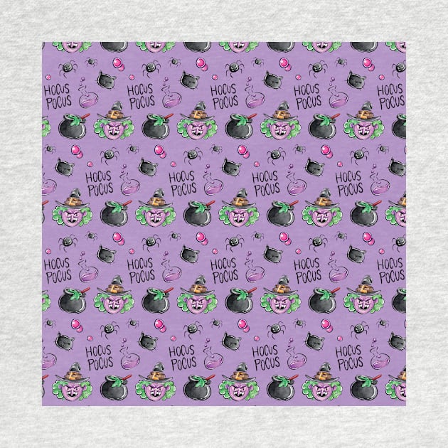 Purple Halloween pattern by Inspired-DS
